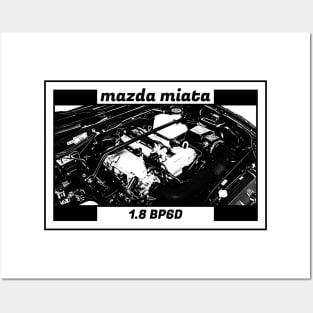 Mazda Miata MX-5 NB ENGINE Posters and Art